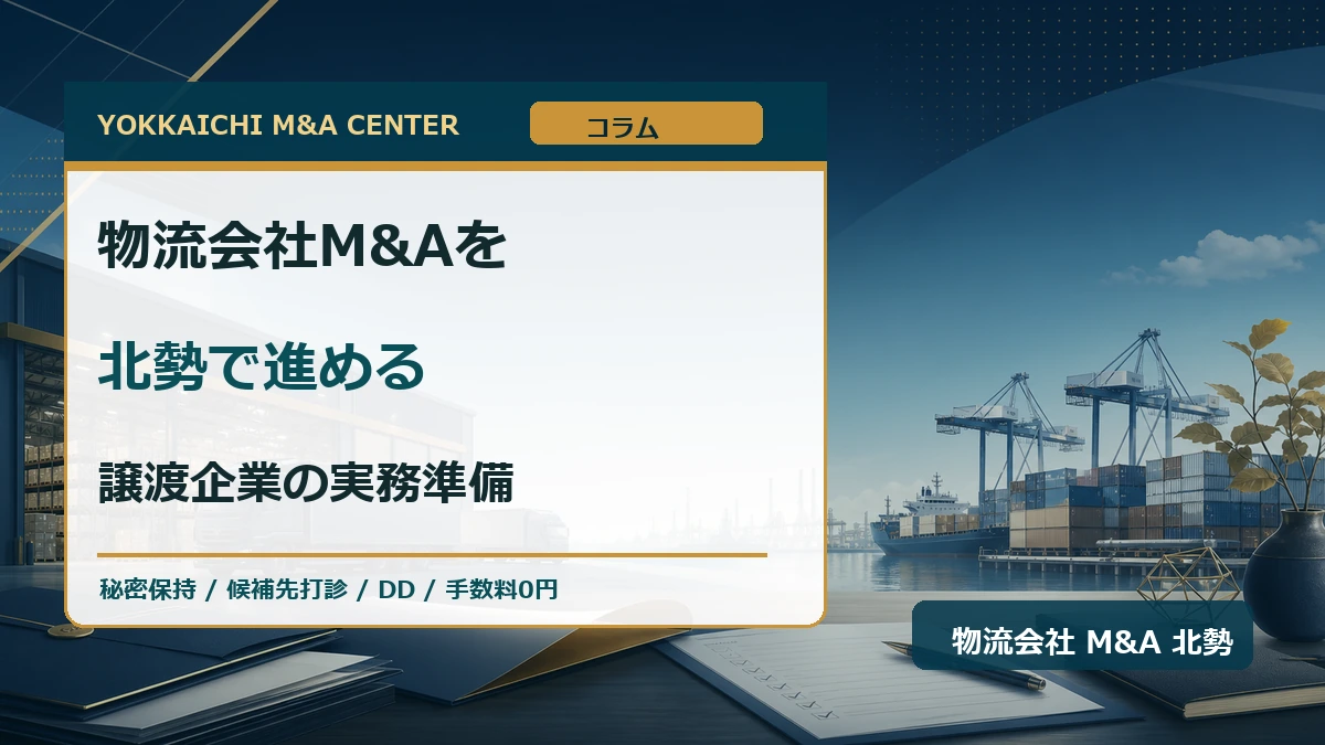 物流会社M&Aを北勢で進める譲渡企業の実務準備を示すアイキャッチ画像